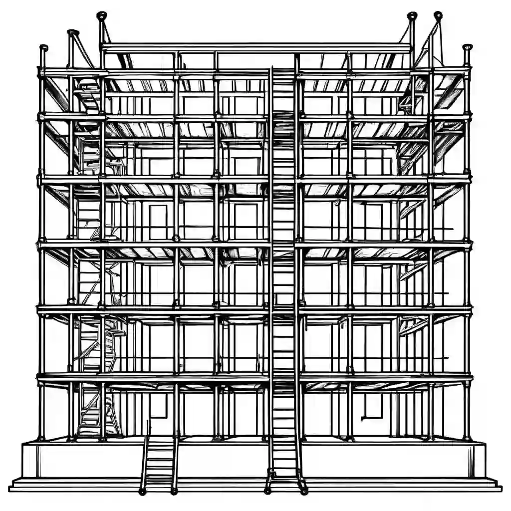 Scaffolding coloring pages